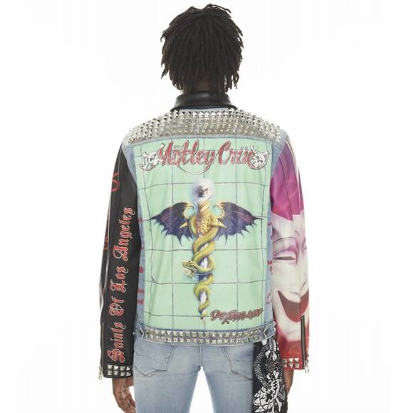 NEW CULT OF INDIVIDUALITY men's motley crue type iv denim jacket in crue - Picture 2 of 3